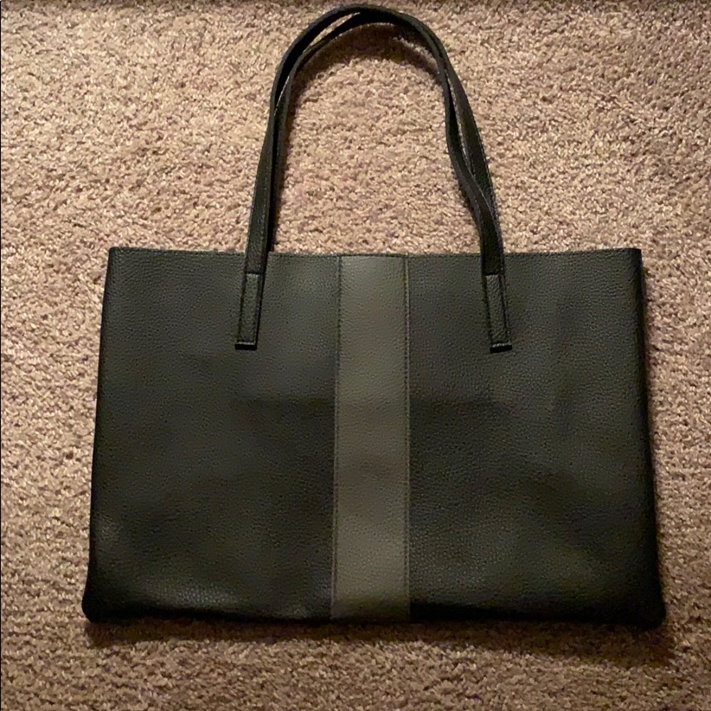 Vince Camuto Black with gray lucky tote